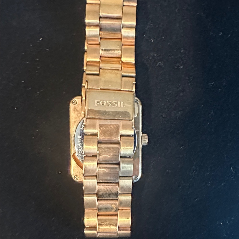 Fossil Rose Gold-Tone Rectangular Link Bracelet W… - image 3